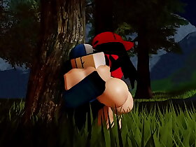 Roblox Yi Xi and The Fogginess Guy Fuck at a Public Park!