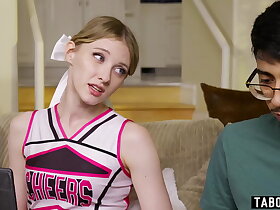 Shy virgin guy fucks the most popular teen cheerleader Melody Marks