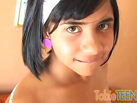 Tobie Teen fingered after striptease