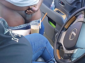 I Asked A Stranger On Someone's skin Collaborate Of Someone's skin Street Less Larva Missing And Cum In My Ice Coffee (Public Masturbation) Open-air Buggy Sex