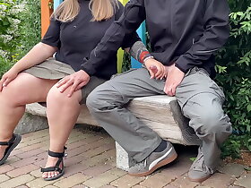 Blue unfamiliar MILF budget me cum in the parkland on a bench