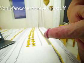 HD4k Man Jerking off with respect to porn and cums on the frame