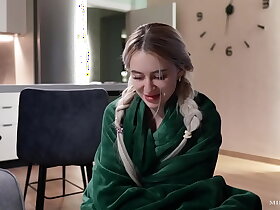 Sharing The Bed With StepSister out of reach of Vacation. She Got Scared and Got Cum out of reach of Her Panties...